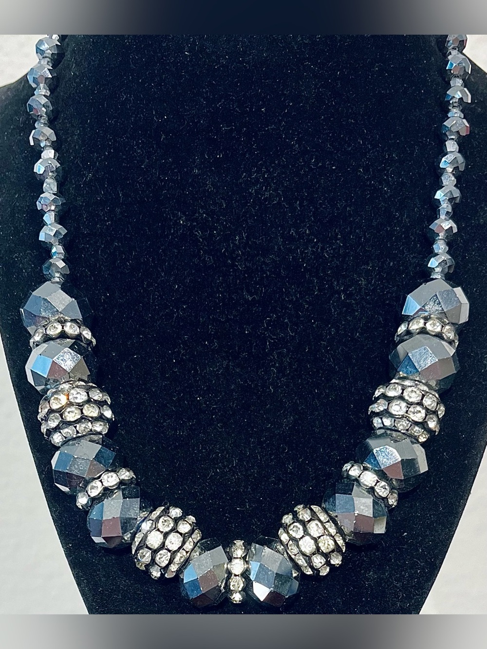 Natasha Crystal Accent Chunky Bead Necklace